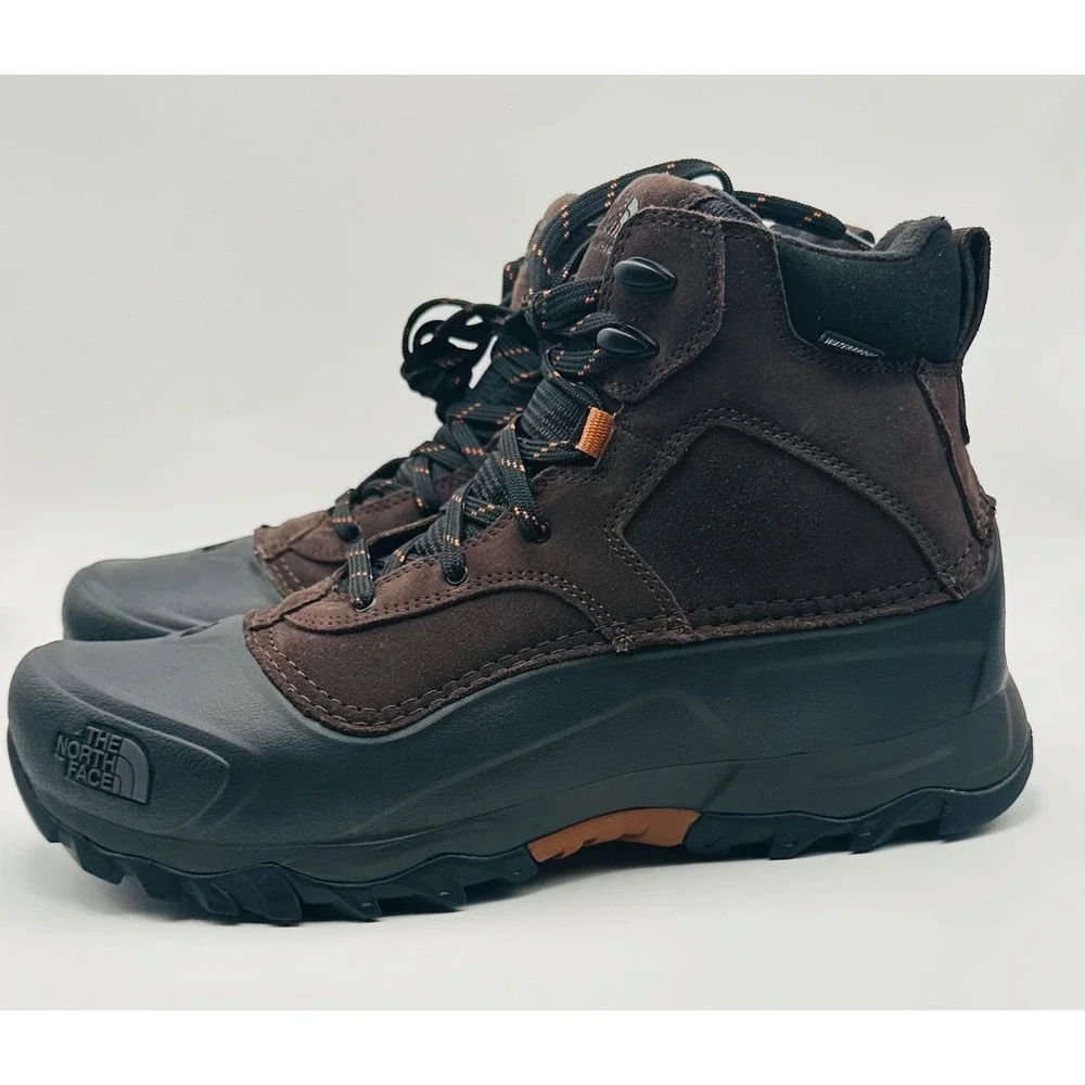 The North Face Snowfuse Waterproof Boots Mens 11 Coffee Brown TNF Black NEW